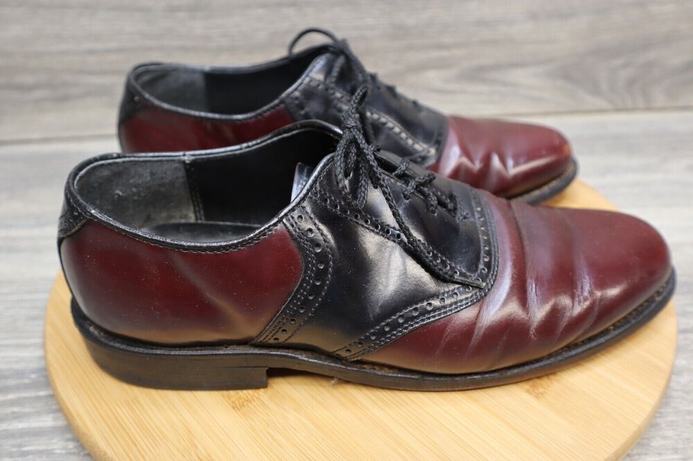 Goodyear Shoe Mens 9 M Neolite Brown Black Oxford Dress Almond Toe Leather